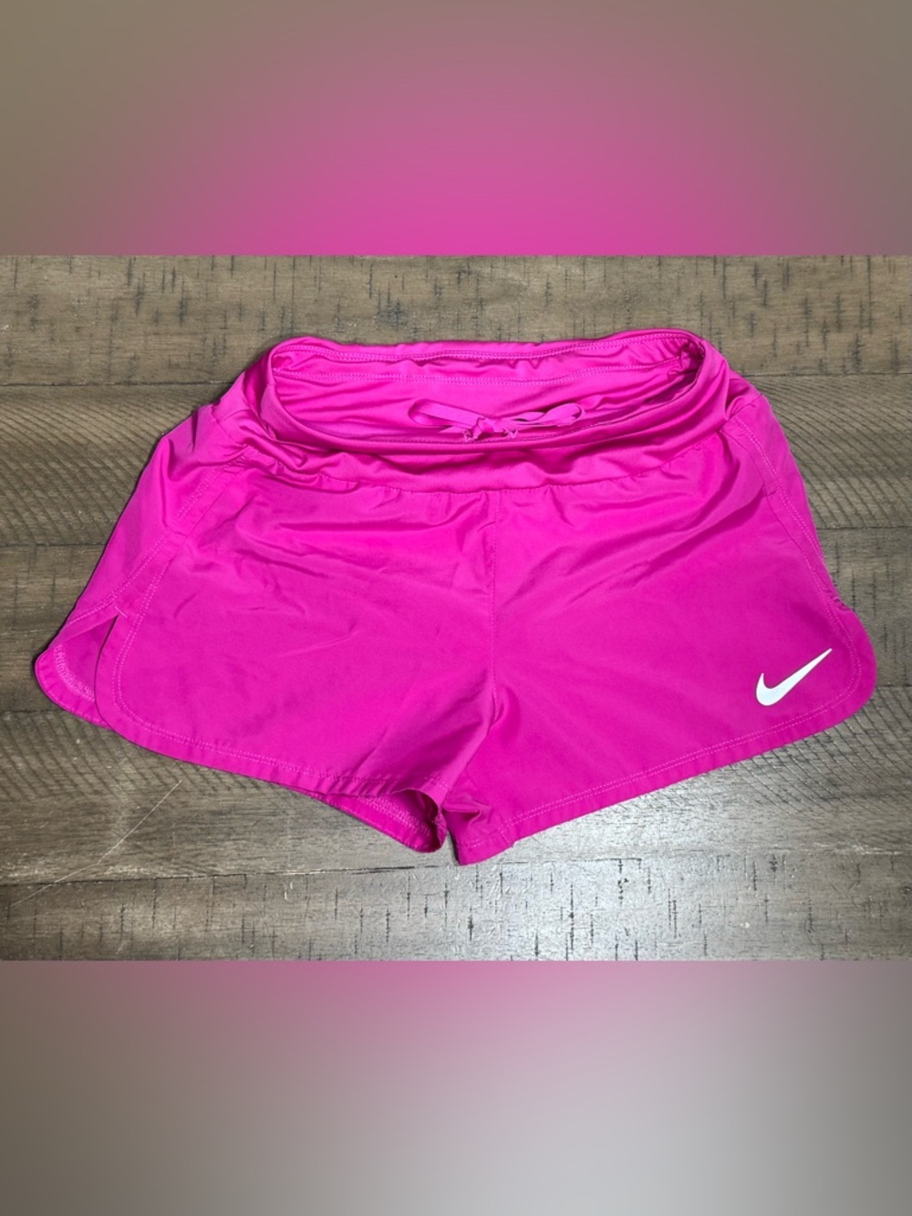 Nike Women's Dri-FIT Pink Running Shorts Size XS Elastic Waistband MAGENTA PINK